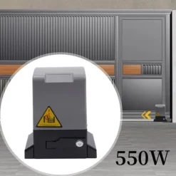 Skure, Garager & Carports^Skydeportsåbner, elektrisk automatisk motor med fjernbetjeningssæt, robust, mørkegrå