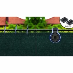 Haveduge^Skyggenet 1,5x25m 110 g/m2 + 50 klemmer grønne