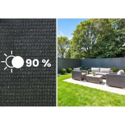 Online Skyggenet 1,5x50m 140g/m2 + 50 klemmer grå Haveduge