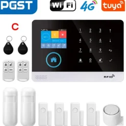Hjemmealarmsystemer^Smart Alarm System, Multi-Channel Alerts, Nem Installation,C, EU-stik