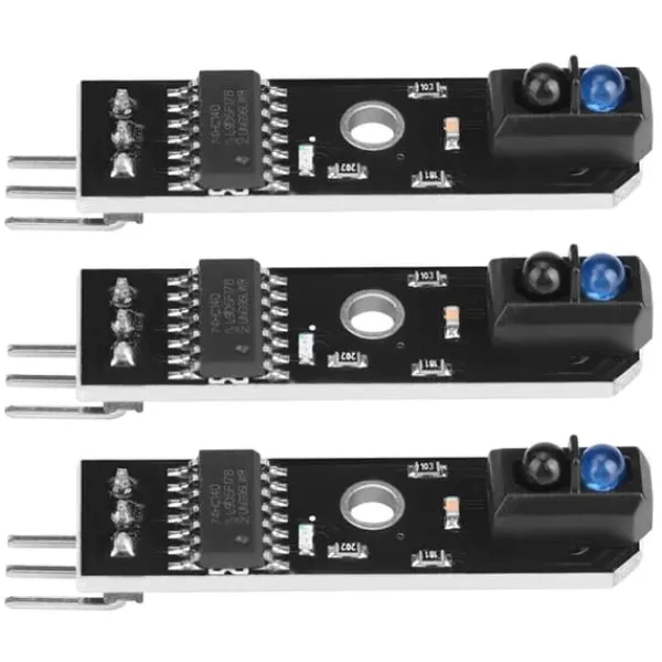 Sensorer Til Sikkerhedssystemer^Smart Car Infrared Reflection Tracking Sensor Module - 3st (svart/vit linjedetektion, 1-kanal)