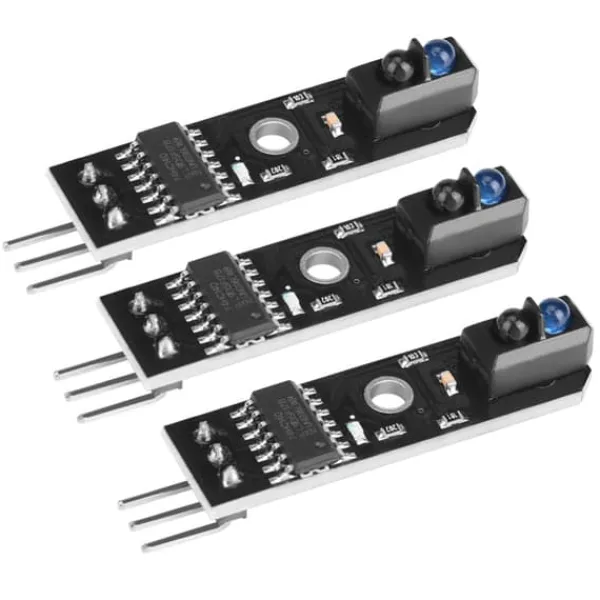 Sensorer Til Sikkerhedssystemer^Smart Car Infrared Reflection Tracking Sensor Module - 3st (svart/vit linjedetektion, 1-kanal)