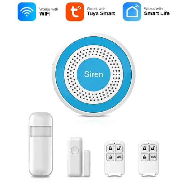 Hjemmealarmsystemer^Smart Hjem Sikkerhedssystem, Trådløs Forbindelse, APP Kontrol,A-EU