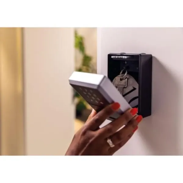 Pengeskabe^Smart nyckellåda - ABUS - 787 Smart-BT KeyGarage B - Öppnas med smartphone - Förvaring för 20 nycklar - IP54