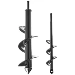 Hot Sneglebor-sæt, 40x220 mm & 80x300 mm, Sort, Stål Haveværktøj