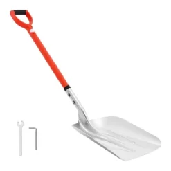 Sneskovl - Snerydningsskovl - Bredde 35 cm - Aluminium - D-formet håndtag - Letvægt - Stor kapacitet - Til indkørsel, have, bil og camping Snerydning