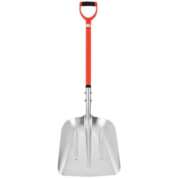 Sneskovl - Snerydningsskovl - Bredde 35 cm - Aluminium - D-formet håndtag - Letvægt - Stor kapacitet - Til indkørsel, have, bil og camping Snerydning