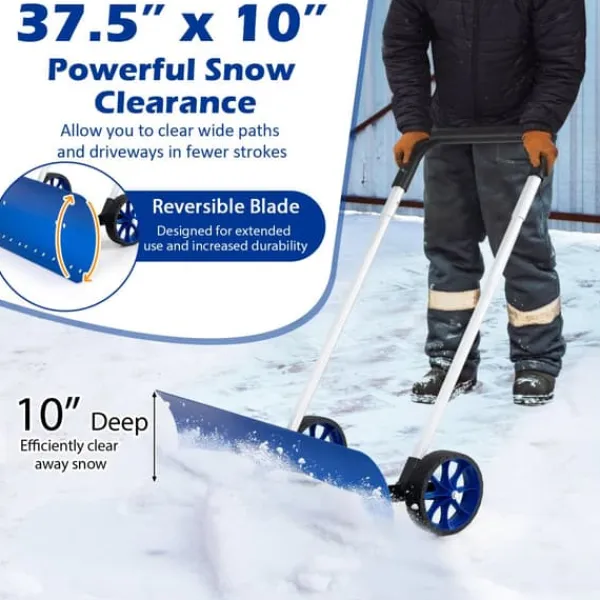Sale Sneskovl, 37,5x31,5-15x38,5-47, Blå Snerydning
