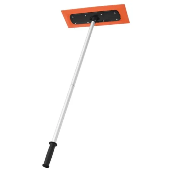 Snerydning^Sneskraber til biltag - Snetagskraber - Skaft 1,2 m - Ridsefrit skumblad 45 cm - Skridsikkert håndtag - Letvægt - Til garagetag