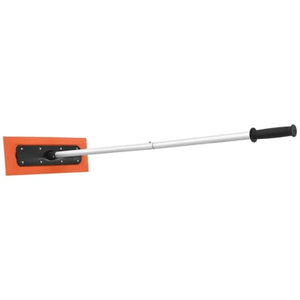 Snerydning^Sneskraber til biltag - Snetagskraber - Skaft 1,2 m - Ridsefrit skumblad 45 cm - Skridsikkert håndtag - Letvægt - Til garagetag