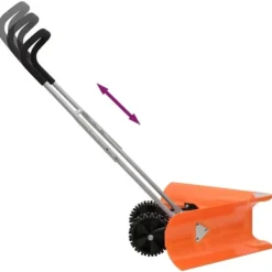 Snerydning^Snöplog med förlängningsbart handtag - Effektiv snöskottning | Färg: Orange | Storlek: 77x21 cm