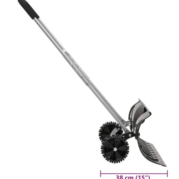 Snerydning^Snöskyffel med utdragbart handtag - Effektiv snöröjning | Färg: Svart | Storlek: 66x33 cm