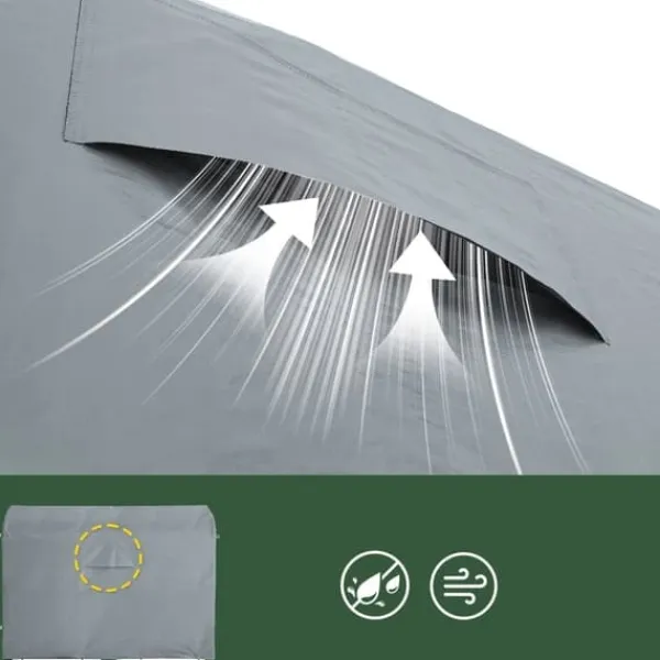 Skure, Garager & Carports^SoBuy Cykeltelt | Udendørs opbevaringstelt – Vandtæt telt til cykel, motorcykel & redskaber | Grå 159x219x165cm KLS11-L-DG