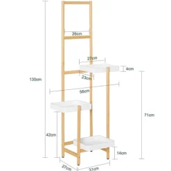 Clearance SoBuy Plantehylde Blomsterreol Stativ STR13-WN Krukker & Plantebeholdere