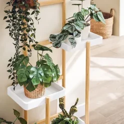 Clearance SoBuy Plantehylde Blomsterreol Stativ STR13-WN Krukker & Plantebeholdere