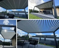 Buer, Spalier, Lysthuse Uden Tag^SOL PRO Bioklimaattinen pergola 5,8 X 2,96 m valmistettu alumiinista, automaattisesti säädettävällä katolla ja LED-valaistuksella – antrasiittiväri | CDON