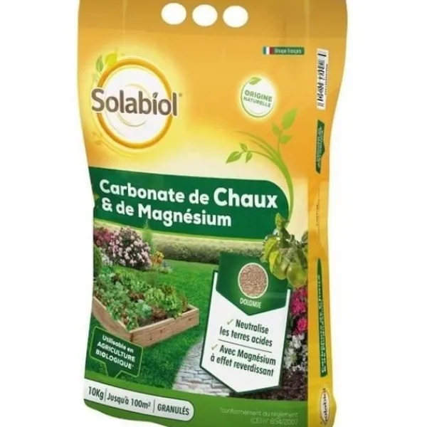 Online SOLABIOL SOCHAUX10 Calcium og magnesiumcarbonat 10 kg, effektiv Jord & Sand