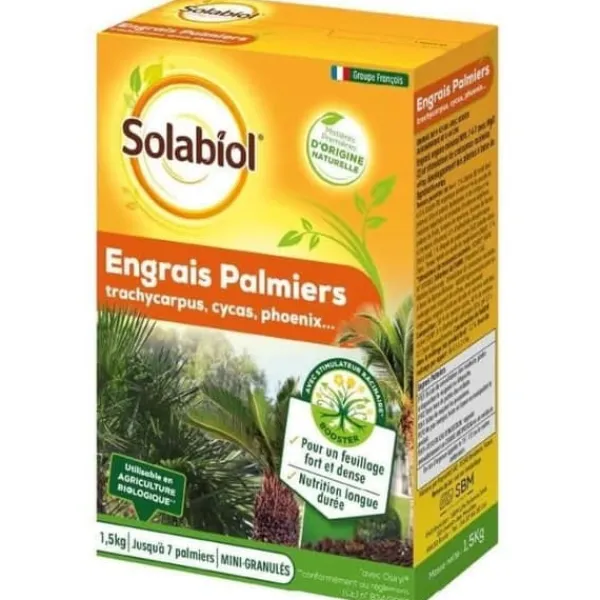 Gødningsmidler^SOLABIOL SOPALMY15 palm- och medelhavsväxtgödsel 1,5 kg, användbar i ekologiskt jordbruk