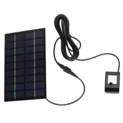 Springvand & Damme^Solar dampumpesæt med anti-tilstopningsnet - nem montering, 9V 1,8W, til udsmykning af havepool