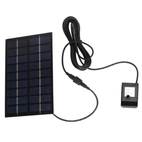 Springvand & Damme^Solar dampumpesæt med anti-tilstopningsnet - nem montering, 9V 1,8W, til udsmykning af havepool