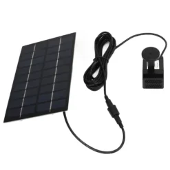 Springvand & Damme^Solar dampumpesæt med anti-tilstopningsnet - nem montering, 9V 1,8W, til udsmykning af havepool