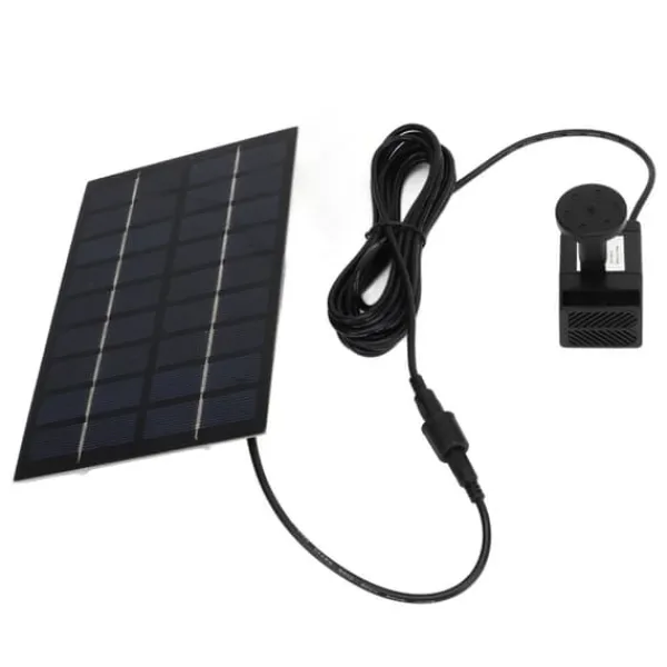Springvand & Damme^Solar dampumpesæt med anti-tilstopningsnet - nem montering, 9V 1,8W, til udsmykning af havepool