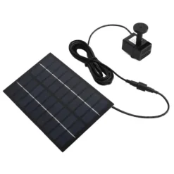 Springvand & Damme^Solar dampumpesæt med anti-tilstopningsnet - nem montering, 9V 1,8W, til udsmykning af havepool