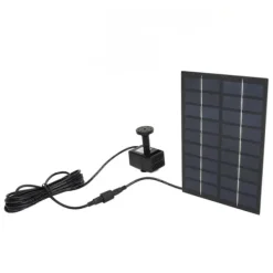 Springvand & Damme^Solar dampumpesæt med anti-tilstopningsnet - nem montering, 9V 1,8W, til udsmykning af havepool