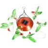 Vinddekoration^Solar Farve Skiftende Vindklokke LED Lys Fugletype Hjem Havedekoration Farverig