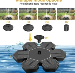 Outlet Solar fountain Solar powered Fountain vand springvand / Vandpumpe / Pumpe Springvand & Damme