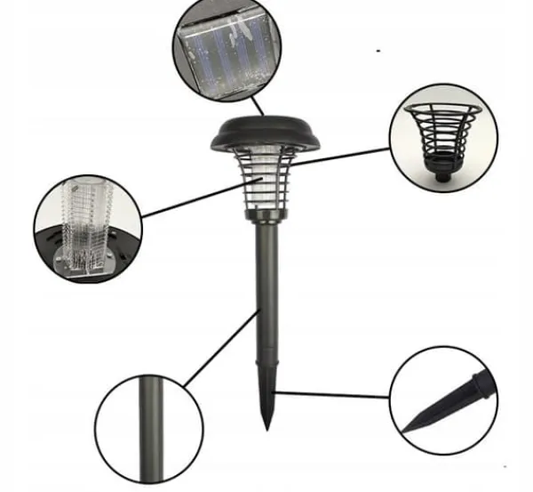 Hot SOLAR LAMPE INSEKTICIDMIDDEL 2-i-1 TIL MYG OG FLUGER DEKORATIV UV NoBzzz Insektmiddel & Dyreafvisende Middel