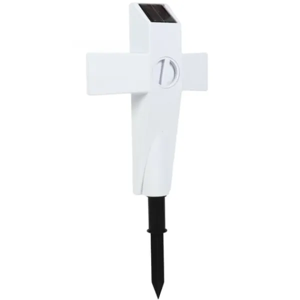 New Solar LED Cross Lights til Graveside Memorial - Have Grave Marker Decor Havedekorationer