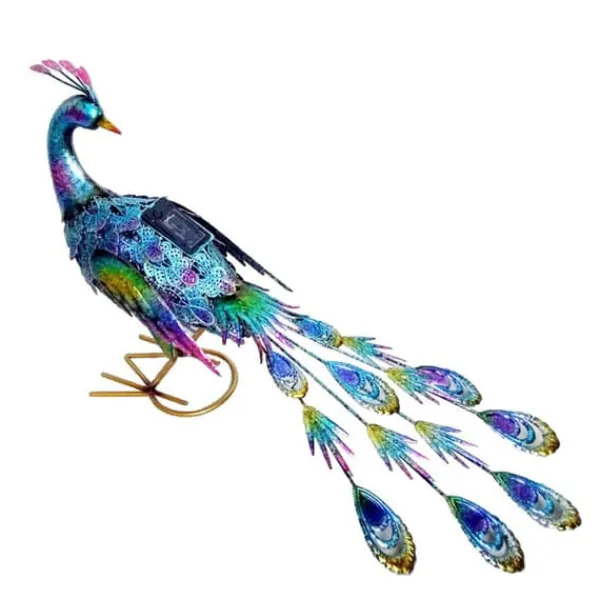 Havedekorationer^Solar Peacock Staty Light Vattentätt dekorativt järn Utomhus Peacock Light för Pathway Patio Bakgård Gräsmatta Dekoration