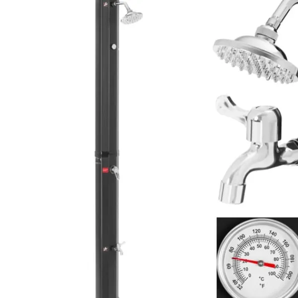 Spa & Udendørsbad^Solar turisthavebruser med termometer og en 35-liters tank