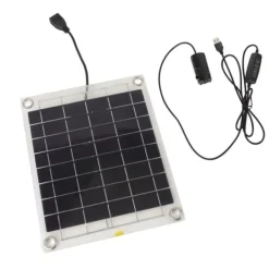 Solar vandpumpesæt med 10W dobbeltsidet monokrystallinsk silicium solpanel - 5V 3W lavstøjspumpe Springvand & Damme
