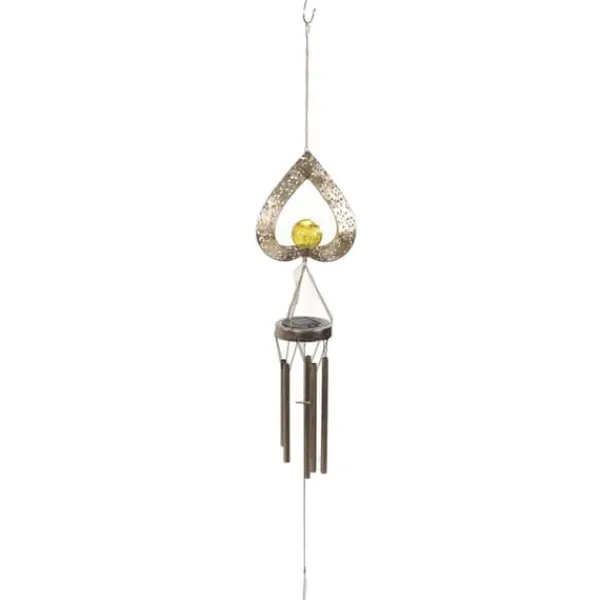 Vinddekoration^Solar Wind Chime Lys dekorativ udendørs terrasselampe jern kunst gave