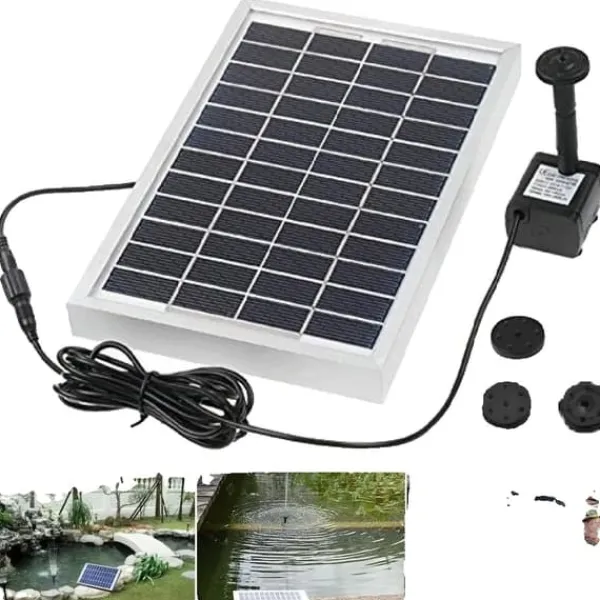Outlet Solartankpumpe, 5W solenergi, 250 L/t flowrate, 60 cm sprøjtehøjde Springvand & Damme