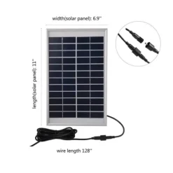 Springvand & Damme^Solartankvandpumpe, 500L/t flowrate, 60cm sprøjtehøjde, solcelledrevet