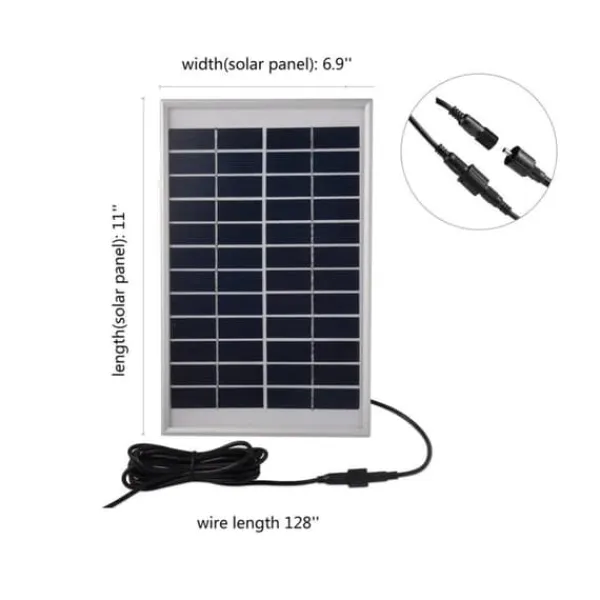 Springvand & Damme^Solartankvandpumpe, 500L/t flowrate, 60cm sprøjtehøjde, solcelledrevet