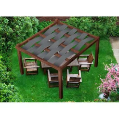 Buer, Spalier, Lysthuse Uden Tag^Solbeskyttelsesliste til pavillon HDPE 0,4x5 Grå