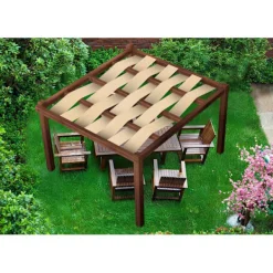 Buer, Spalier, Lysthuse Uden Tag^Solbeskyttelsesliste til pavillon HDPE 0,5x5 Grå