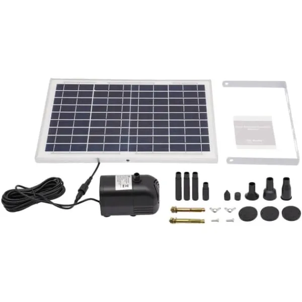 Sale Solbrønd Pumpe Sæt, Solpanel Strøm, Høj Flow Rate,sort Springvand & Damme