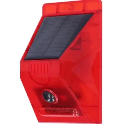 Best Solcellealarmlampe 129db Bevægelsessensor Dyreafskrækker med Fjernbetjening til Gård og Frugtplantage Sikkerhedslamper
