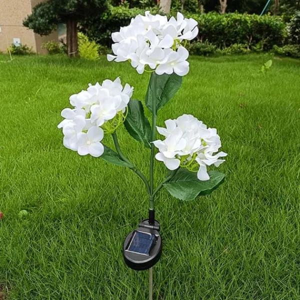 Havedekorationer^Solcelleblomst LED 3000K - Hortensia