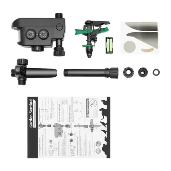 Online Solcelledrevet dyreskræmmer - Bevægelsessensor sprinkler - 0–270° sprayvinkel - 120° sensor - 5 s vandstød - 10/20/30 min vanding - 3–8 bar Vanding