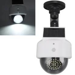 Hot Solcelledrevne simulerede overvågningskameraer med blinkende rødt LED-lys til indendørs og udendørs brug Falske Overvågningskameraer