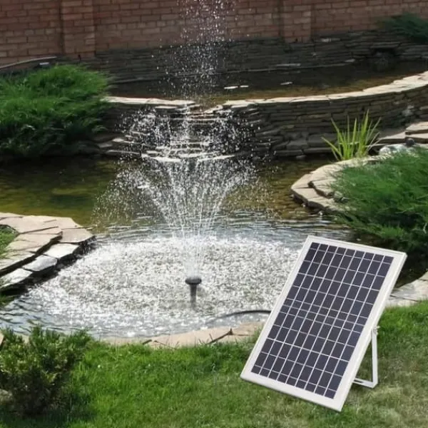Hot Solcellepumpe - Fontæne- og vandfaldspumpe - 10 W - 1000 l/h - Havedam og springvand - Hvid Springvand & Damme