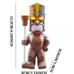 Online Soldrevet LED Tiki Light Solar Totem Figur Ornamenter LED Havelys Dekoration Håndværk til veranda Plæne Trail Havedekorationer