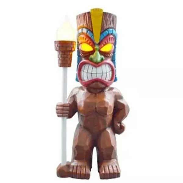 Online Soldrevet LED Tiki Light Solar Totem Figur Ornamenter LED Havelys Dekoration Håndværk til veranda Plæne Trail Havedekorationer