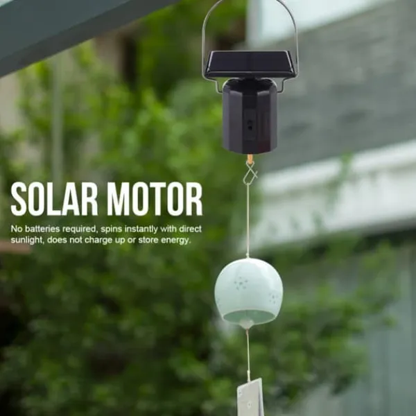 Vinddekoration^Soldrevet Miljøvenlig Motor Vindklokke Ornament Hængende Roterende Motor